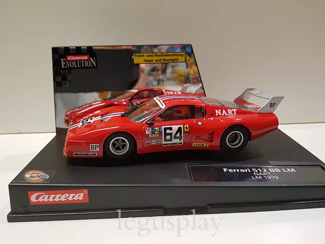 Slot car scx scalextric carrera 25727 Evolution Ferrari 512 BB Lm Nart Lm 1979 2