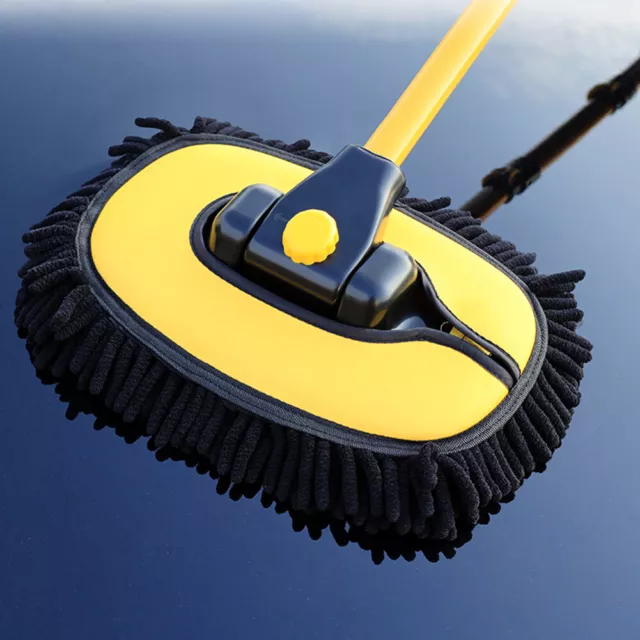 Car Detailing Brush Chenille Car Mop Head Wipe Mop Auto Accessory (Yellow)