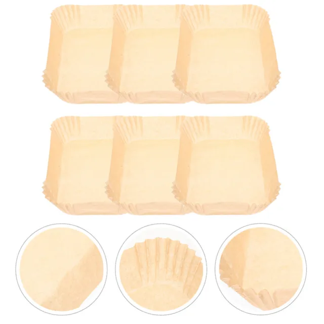 50 Pcs Non-stick Liner Air Fryer Pads Steaming Basket Bakeware Paper Barbecue