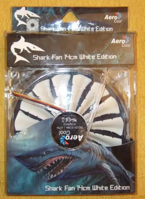 Aero Cool Shark Fan 14cm White Edition