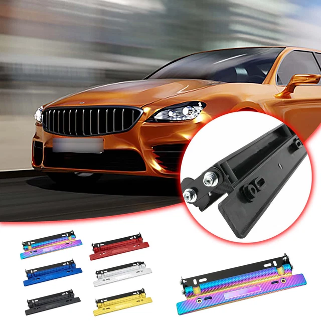 Universal Adjustable Carbon Fiber Racing License Plate Frame Holder Bracket