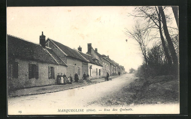 CPA Marqueglise, Rue des Quénots, vue de la rue