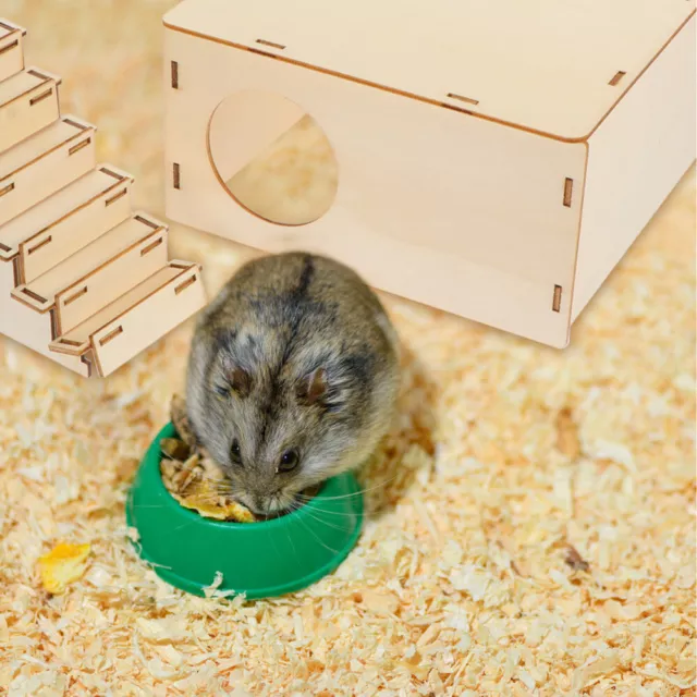 Hamster Cabin Chinchilla Toys Wooden Rabbit Castle Hedgehog 2