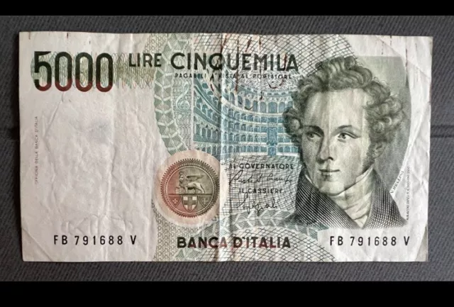 5000 Lire Italien Banknote Geldschein