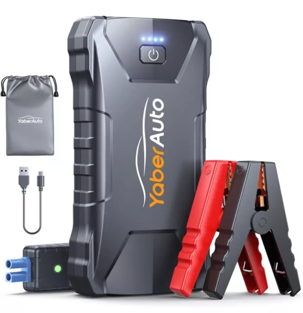 YaberAuto 2000A Jump Starter Power Pack For 5.5L Diesel Or 7L Petrol Engine