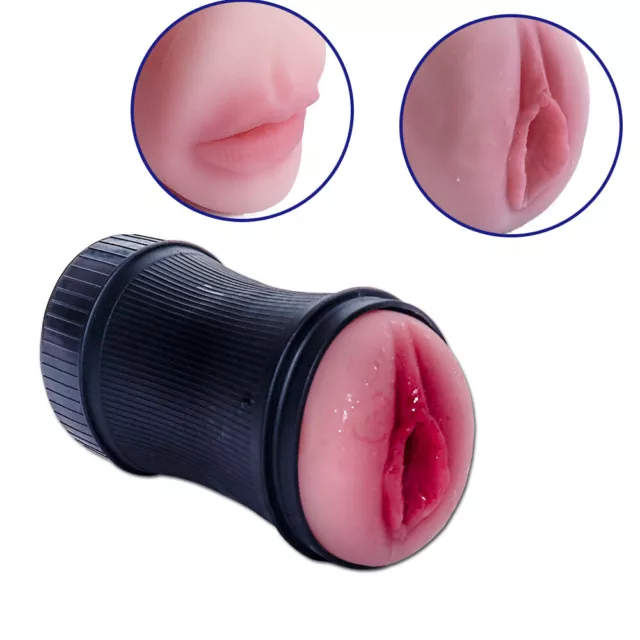 2 in 1 Masturbator Cup Reused Thrusting TPE ABS Men Male Mini Stroker Sex Cup