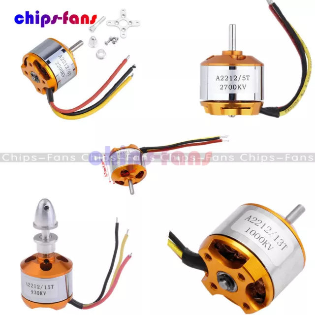 A2212 930/1000/1400/2200/2700KV Brushless Drone Outrunner Motor For Aircraft