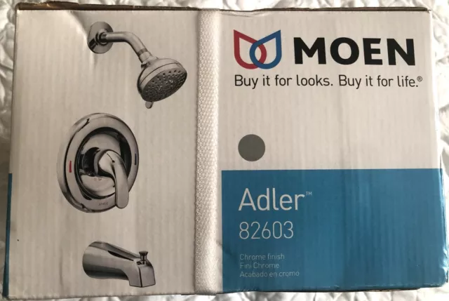 MOEN Adler 82603 Single-Handle 4-Spray Tub and Shower Faucet with Valve - NEW