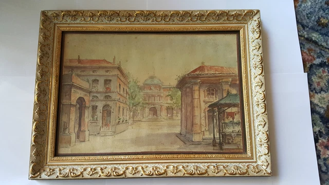 Début 20th Siècle Possible Début Étude Croquis Aquarelle - Paris - Signée