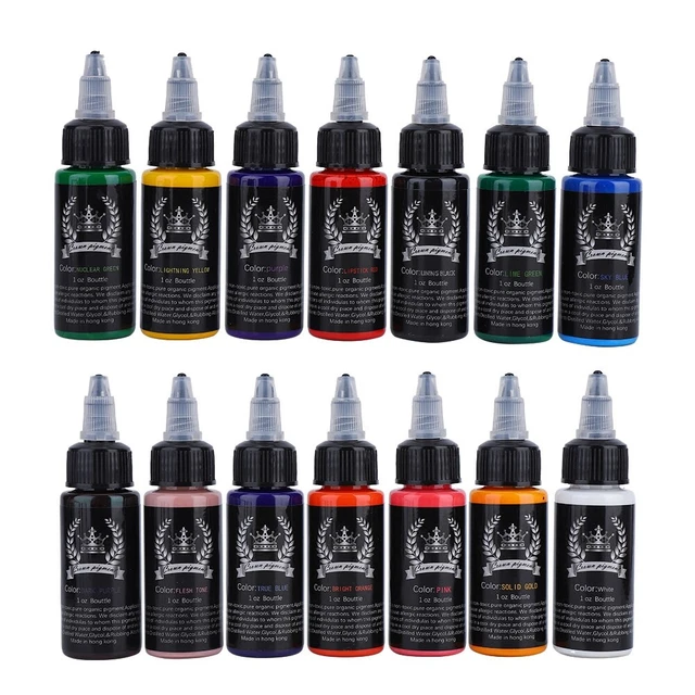 30 ml/bottiglia 14 colori inchiostro tatuaggio professionale trucco tatuaggio pigmento body art GF0