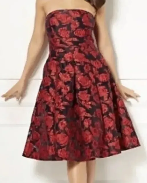 Eva Mendes Collection Rosabella Strapless Dress Women’s Size Small Roses