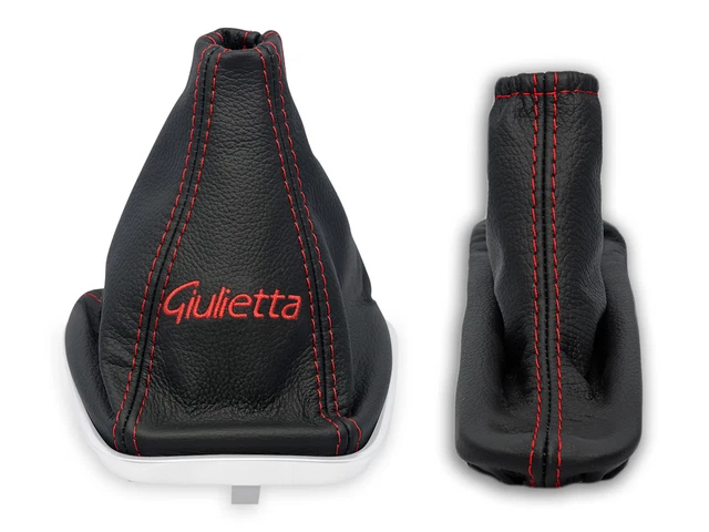 Soufflet De Levier De Vitesse Pour Alfa Romeo 147 Phase 2 (2004-2010) - Broderie Rouge