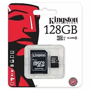 Tarjeta Kingston Micro Sdhc 128Gb 100R+Adap Sdcs2/128Gb