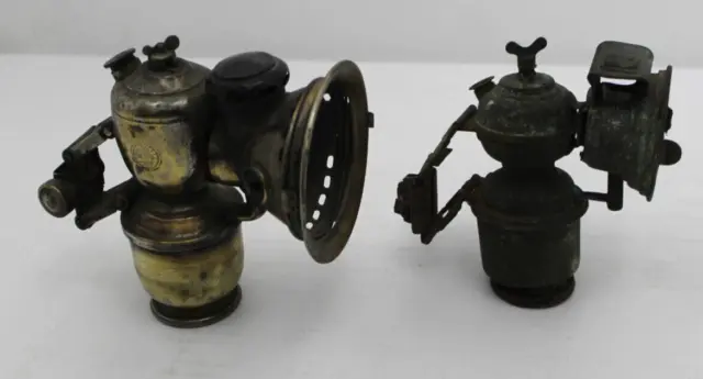 Acetylene Lamp - Joseph Lucas Aceta No. 314 & 1 Other For Restoration Project