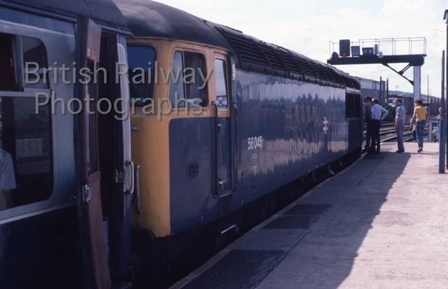 35MM SLIDE BR British Railways Diesel Loco 56045 Class 56 at Cardiff ...