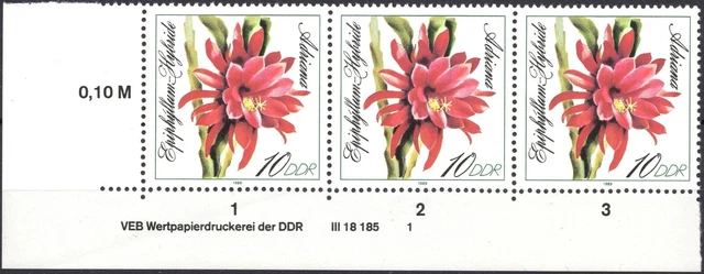 DDR 1989 Mi.Nr. 3276 ** postfrisch Eckrand mit DV Druckvermerk FN 1