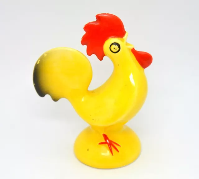 Vintage Goebel Branded Germany Yellow Rooster Cock Bird Porcelain Figurine