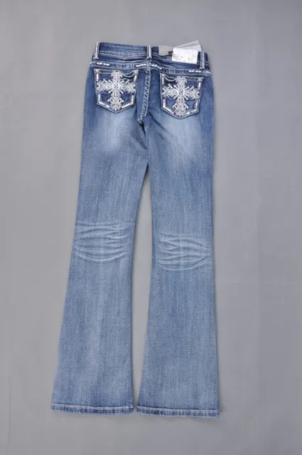 Girls Grace in LA brand Stretch Denim Western boot leg Jeans size 14 #WG-808