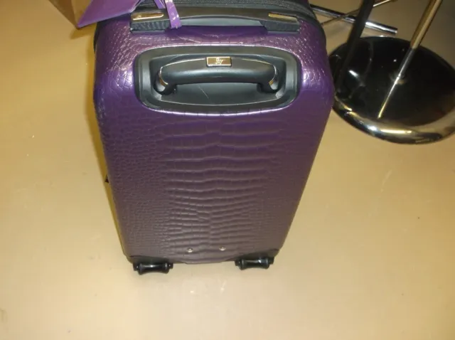 Purple Luggage Suit Case Spinner Travel Trolley Bag Hard Side Wheel Rolling Cart 2