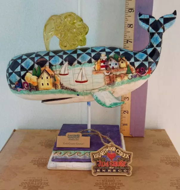 Jim Shore "God's Greatest Creature" Seaside 9" Whale Figurine 11873 with box