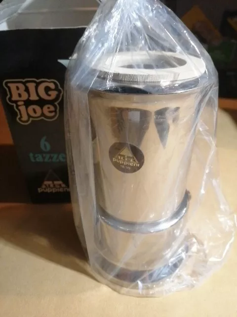 Big Joe Caffettiera italian Moka caffè espresso ALPU Puppieni 6 Tazze NEW 2