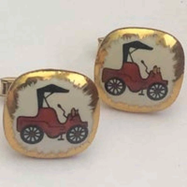 Victoria Fleming NY Old-Timey Car Cuff Links