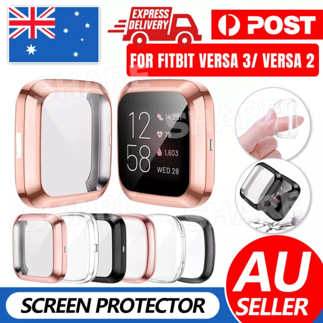 For Fitbit Versa 3 2 Sense Screen Protector Cover TPU Case Full Coverage Soft