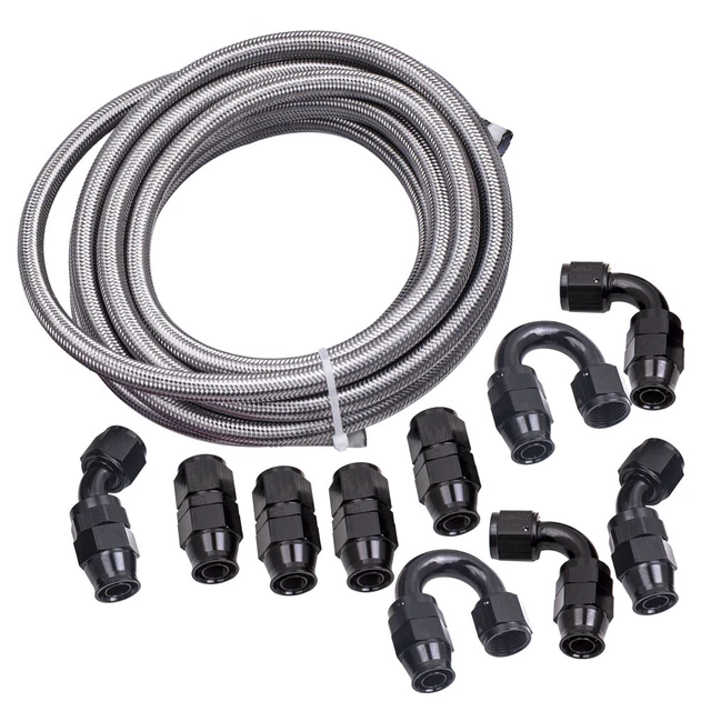 Tubo olio intrecciato 10AN10 acciaio nylon linea carburante intrecciato 20 piedi top