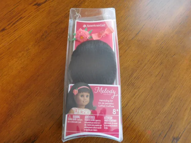 American Girl Doll Beforever Melody Hairstyling Set Wig Corsage Bow Nip