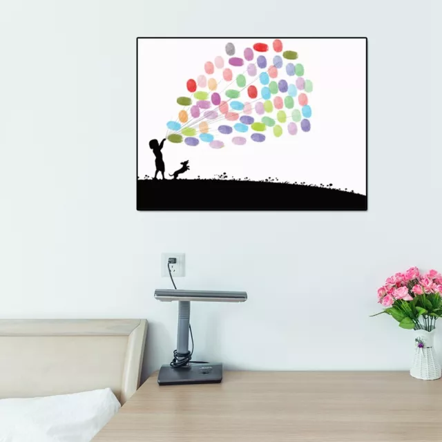 (Kids)DIY Fingerprint Tree Painting Wedding Decoration Guestbook Signature Tr BU