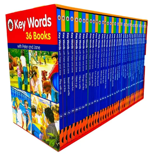 Ladybird Key Words With Peter and Jane 36 Books Collection Box Set