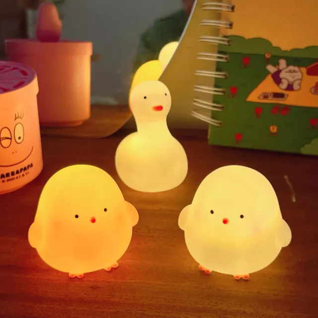 LED Night Light Cute Duck Dog Bear Cartoon Animals Silicone Lamp for Children