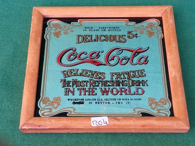 Vecchio Quadretto A Specchio Delicius Coca Cola Da Collezione. N° R04. Vecchio Quadretto A Specchio Delicius Coca Cola Da Collezione. N° R04.
