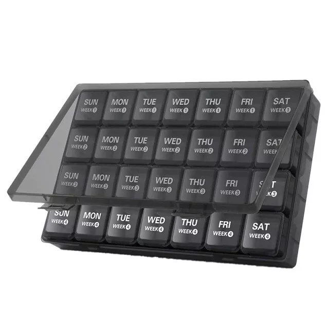 Weekly Pill Box 7 Day 28 Compartment Holder Tablet Organiser Dispenser Storage