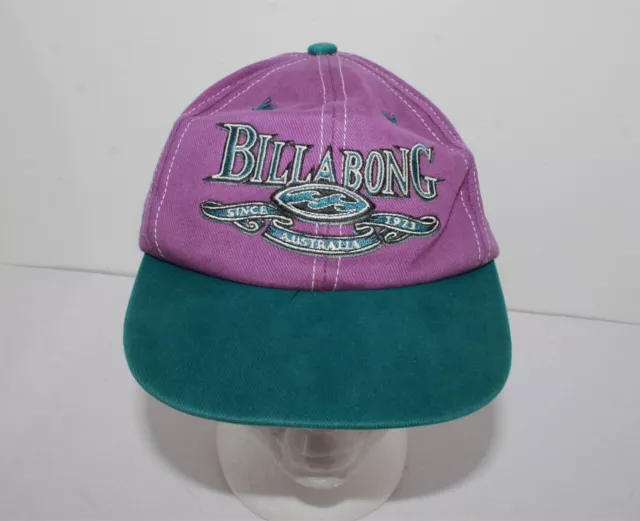 Vintage Billabong Baseball Cap Size OSFM Unisex Purple & Green Style 953091B