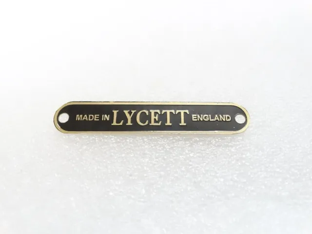 Lycett Saddle Logo Badge - Brand New Made In England #21D11