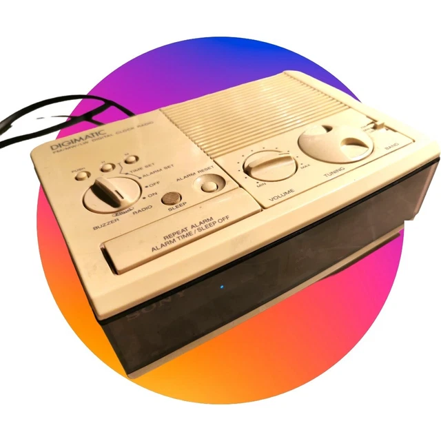 SONY VINTAGE 1980S Digimatic alarm clock radio ICFC5L FM MW LW fully