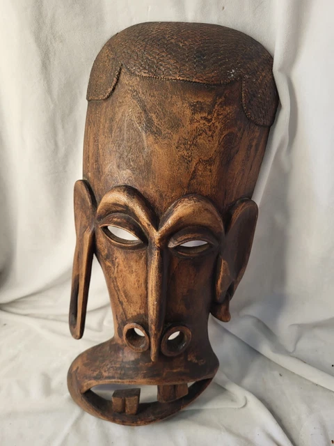 large Tanzania Makonde African hand carved wood mask | africa tribal wall art