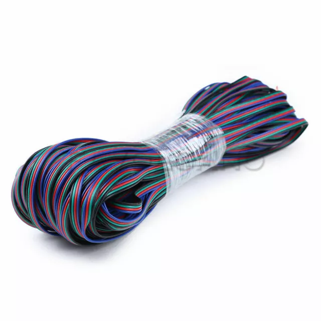 4-PIN RGB Extension Connector Wire Cable Cord For 3528/5050 RGB LED Strip Light 2