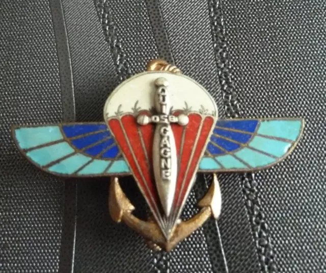 Original Militaire Insigne 2° Regiment Parachutiste D'infanterie De Marine Tbe