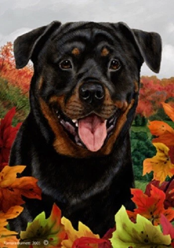 Fall House Flag - Rottweiler 13002