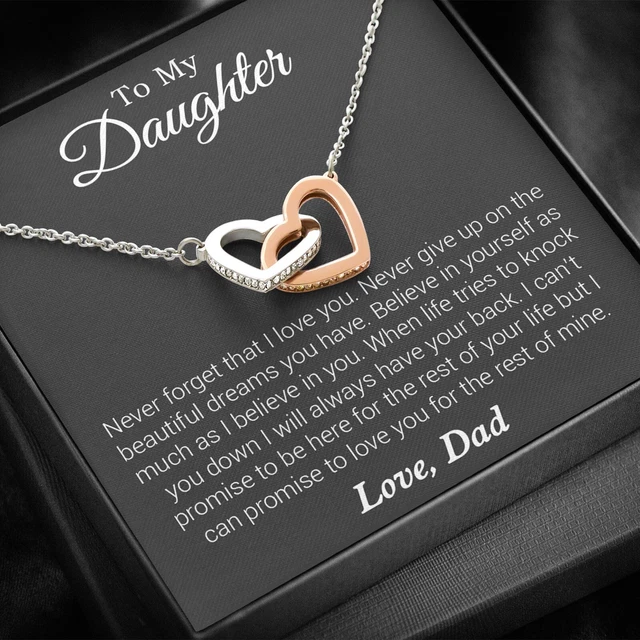 To My Daughter Necklace Gift For Graduation Birthday Christmas