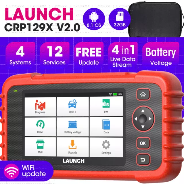 2024 LAUNCH CRP129X Elite V2.0 Outils diagnostics Scanners OBD 12 Les fonctions