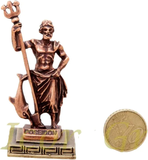 Ancient Statue Poseidon Greek Olympian God Miniature Sculpture Zamac C