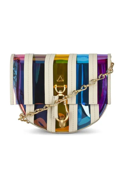 NWT $295 ZAC Zac Posen BAG Belay Mini Saddle Crossbody RAINBOW OS