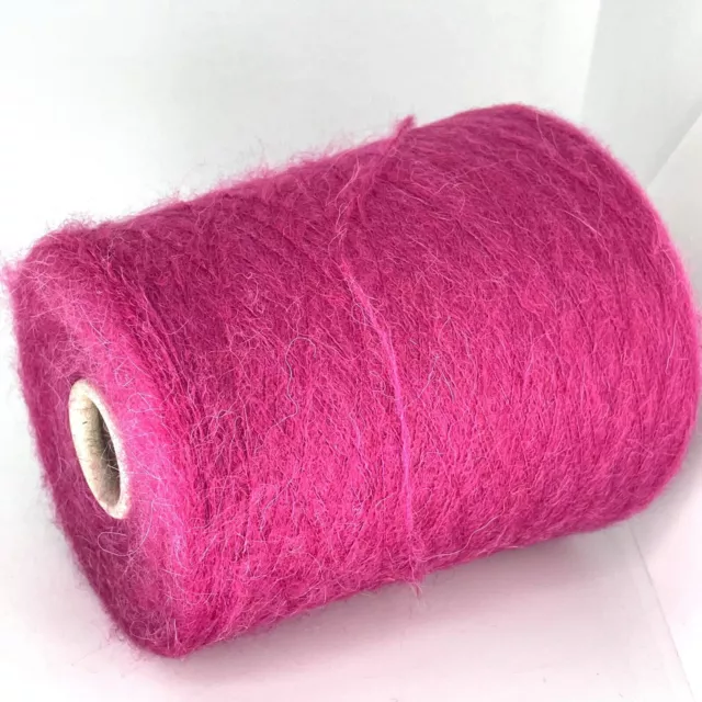 Hilo de lujo de lana de ALPACA rosa en peso de encaje de cono para tejer...
