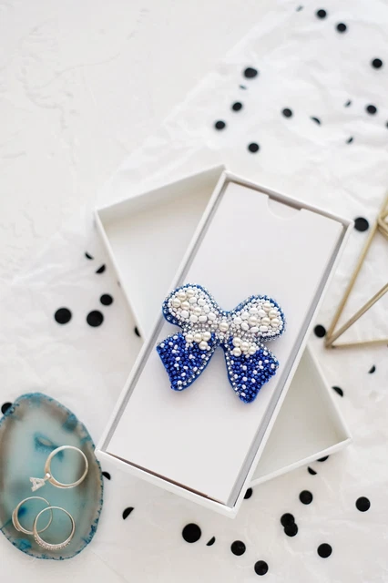 Hazlo tú mismo Kit de Fabricación de Joyería Broche ""Arco"" Broches Hechos a Mano Cuentas De Colección