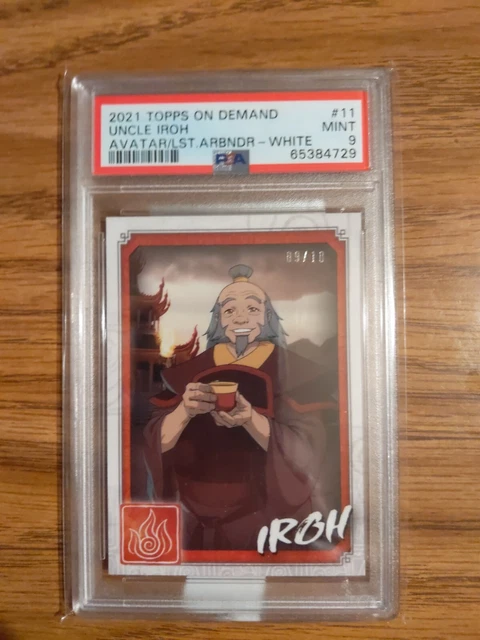 TOPPS AVATAR THE Last Airbender Uncle Iroh White Parallel Card 9/10 PSA ...
