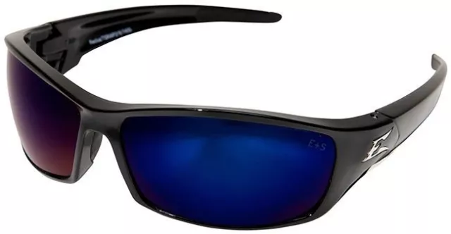 Edge Reclus Safety Glasses with Black Frame and Blue Mirror Lens ANSI Z87