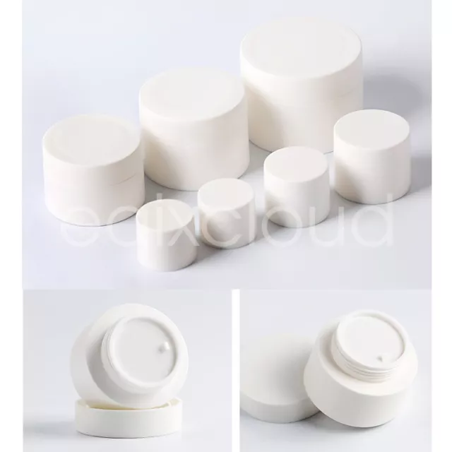 5g 10g 30g 50g Empty Matte White Cosmetic Jar Container Cream Lip Balm Salve Pot